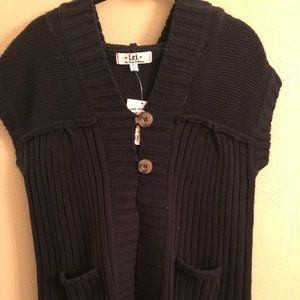 Hooded Chunky Short Sleeve Cardigan